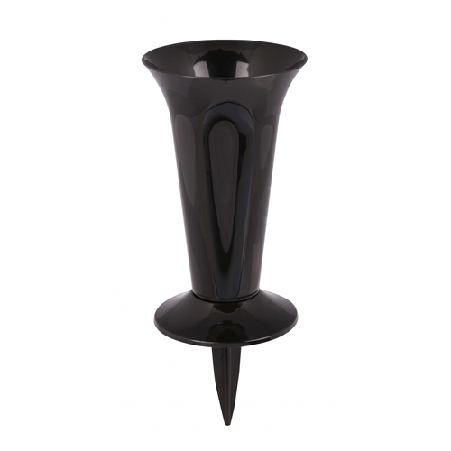 Ваза под срезку h32см с колышком черный М7551 (Альтерн)(9шт)