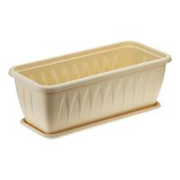 Ящик балконный Алиция с подд белая глина 400*185*155мм М3214 (М-пласт)(10шт)