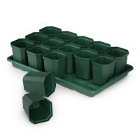 Рассадник 0,3л 15 стаканов+поддон  410*235*90мм М1007 (Альтерн)(10уп)