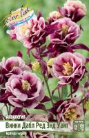 Аквилегия Винки Дабл Ред энд Уайт 2шт (Колорлайн)