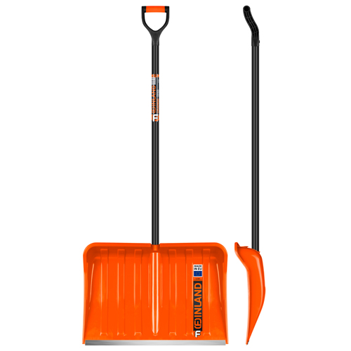Лопата Снеговая FINLAND 1731-Ч ORANGE 550*385*1515мм (ЦИ)