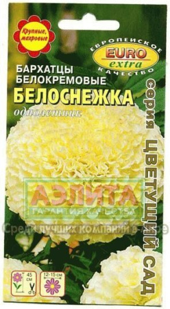 Бархатцы Белоснежка однолетник 0,05г (Аэлита Экстра)