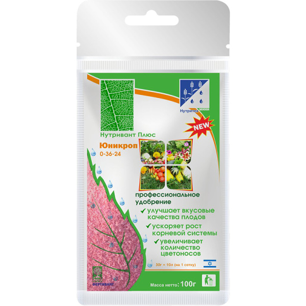 Нутривант Плюс Юникроп 0-36-24 100г (Нутритех)(15шт)