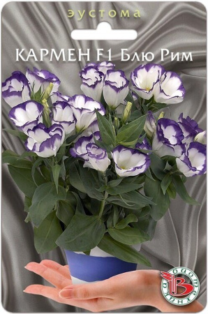 Эустома Кармен Блю Рим F1 однолетник 5шт (Биотехника)
