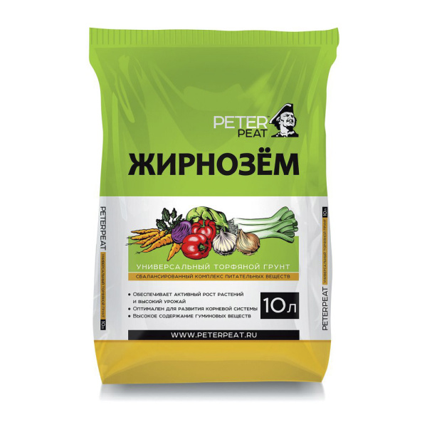Грунт 10л Жирнозем Универсальный (Питэр Пит)(5шт)(175шт) Грунт 10л Жирнозем Универсальный (Питэр Пит)(5шт)(175шт)