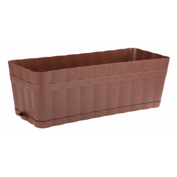 Ящик для цветов Изюминка 12л коричневый М3355 (Альтерн)(14шт)