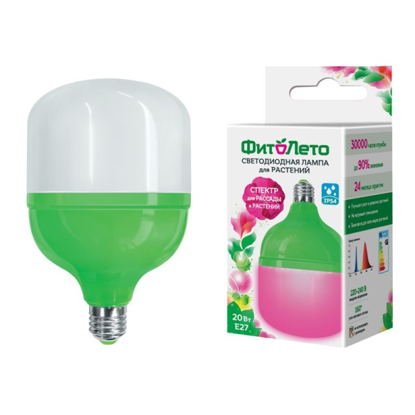 Лампа для растений ФитоЛето 20Вт Е27 Лампа для растений ФитоЛето 20Вт Е27