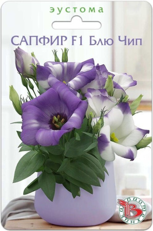 Эустома Сапфир Блю Чип F1 низкорослая однолетник 5шт (Биотехника)