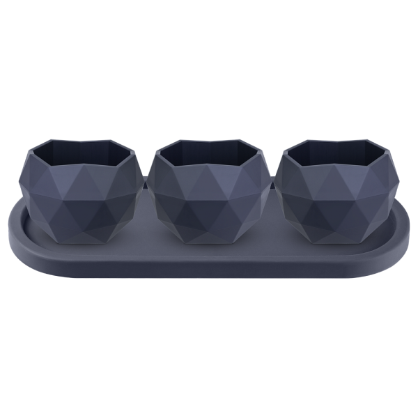 Амалия трио на подставке антрацит (0,45л*3шт) (ВМС)(16шт)