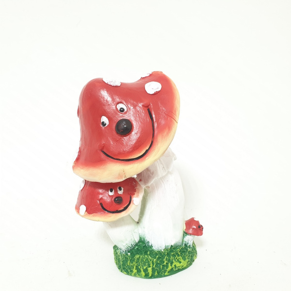 Садовая фигура Грибы Мухоморы улыбаються 10837 (27см) (ВПС)