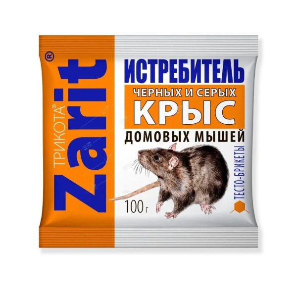 Зарит ТриКота Истреб тесто брикет 100г (ЛЕТТО)(50шт) Зарит ТриКота Истреб тесто брикет 100г (ЛЕТТО)(50шт)