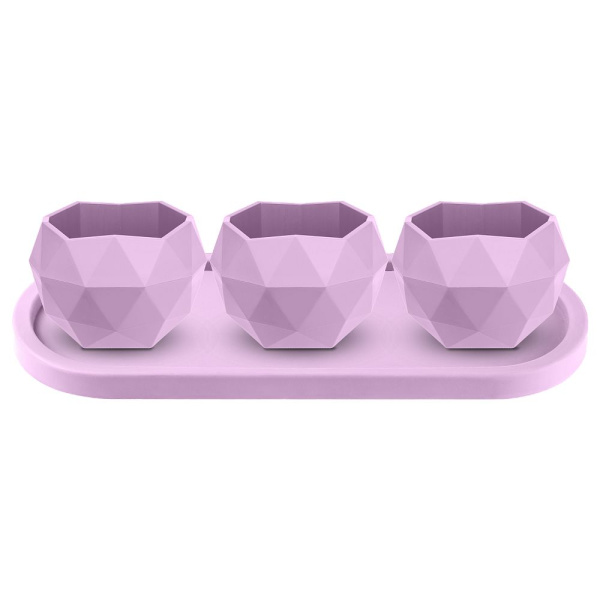 Амалия трио на подставке лаванда (0,45л*3шт) (ВМС)(16шт)