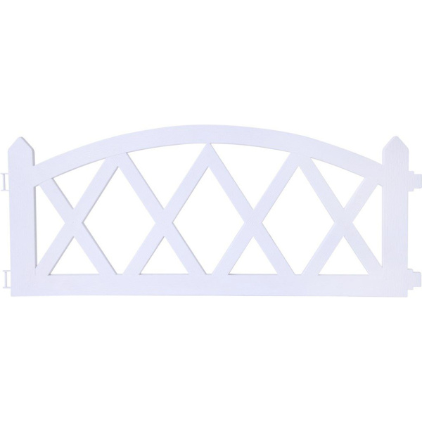 Забор декоративный Арка белый 2,4м (4секции) В26см (Мастер Сад)(8шт)