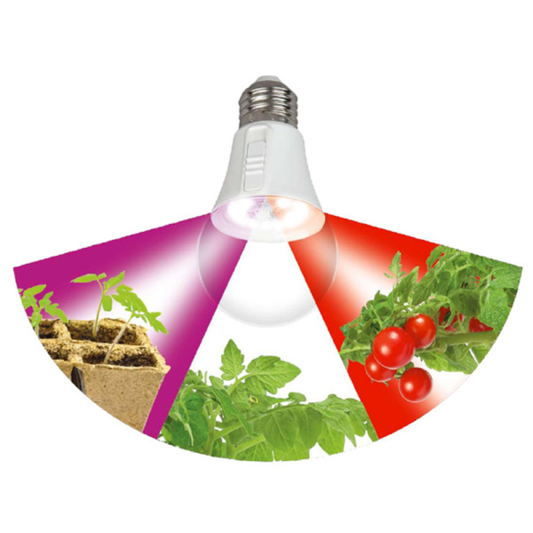 Лампа для растений три спектра Uniel 10W для проращивания, роста и цветения  Лампа для растений три спектра Uniel 10W для проращивания, роста и цветения
