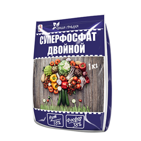 Суперфосфат двойной (18-38) 1кг (Вика)(25шт)(1000шт)