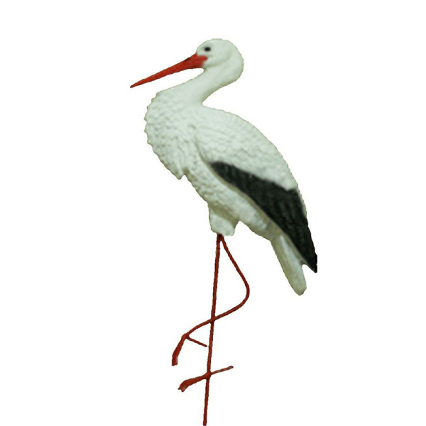 Садовая фигура Аист на железных ногах с грудкой 12664 (70*24см) (М)