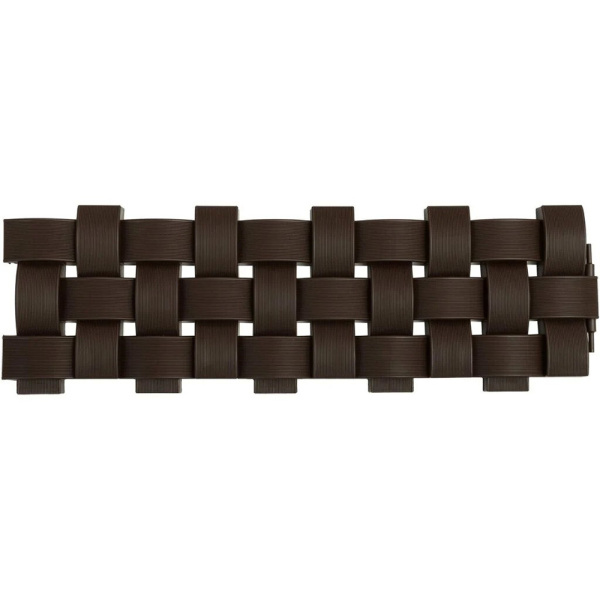 Забор декоративный Плетенка коричневый 2,4м (4секции) В18см (Мастер Сад)(8шт)