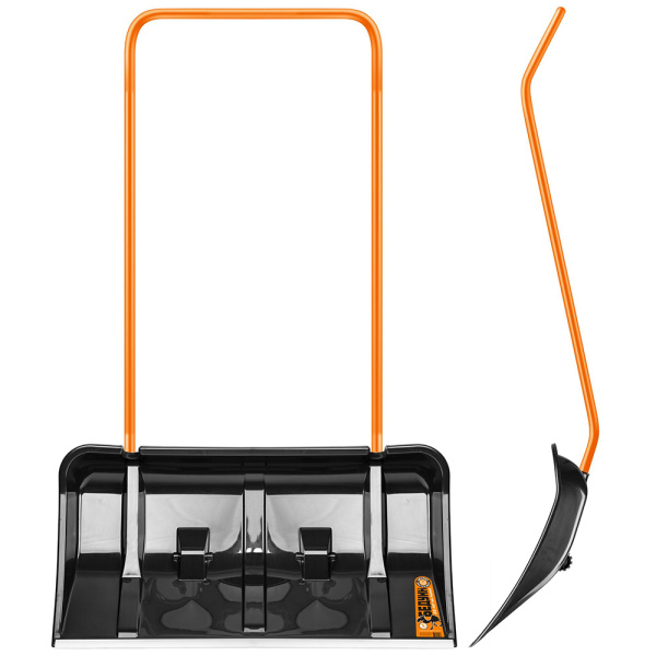 Лопата Снеговая 0365 Скрепер на колёсиках для уборки снега 800*440*1310мм (ЦИ)