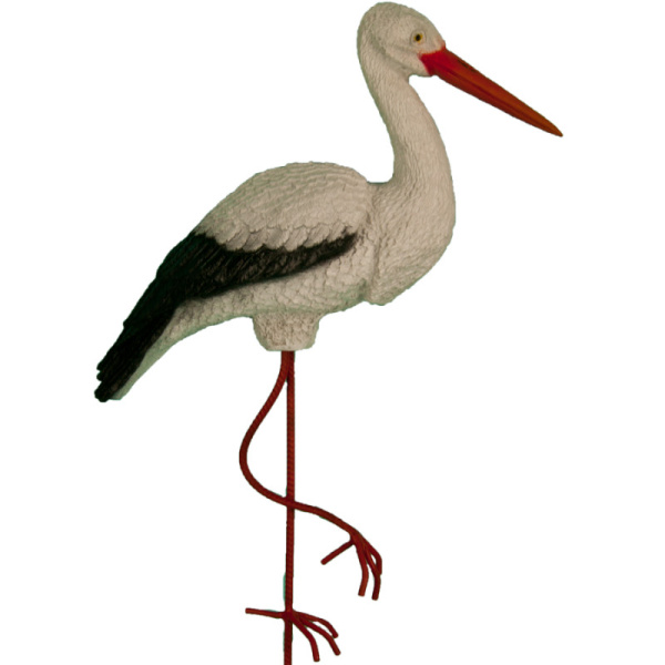Садовая фигура Аист Большой на железных ногах 12484 (115х72см) (М)