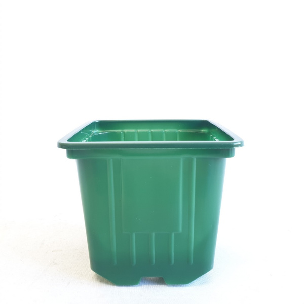Горшок 0,4л 9*9*8 ЗЕЛЕНЫЙ КВ (Амина)(1500шт)