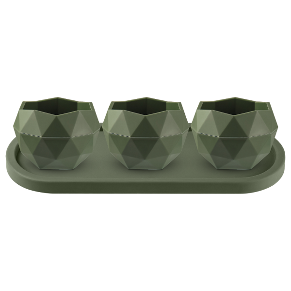 Амалия трио на подставке теплая хвоя (0,45л*3шт) (ВМС)(16шт)