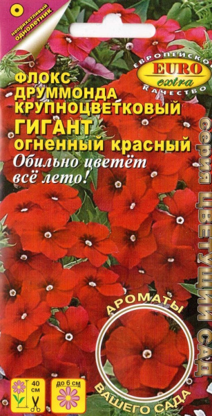 Флокс Друм Гигант огненный красный 0,1г (АэлитаЭкстра)