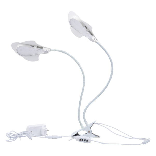 Светильник для растений 15W светодиодный с таймером и диммером, на прищепке 15W ULT-P35M-WHITE LEAF 