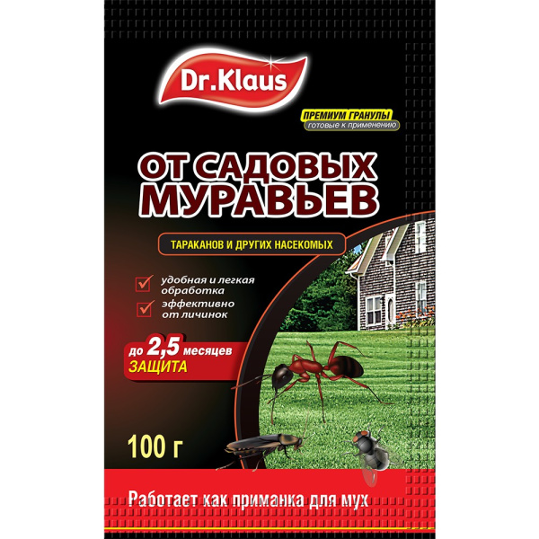 Гранулы от муравьев 100г Доктор Клаус (БФ)(30шт)